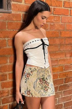 Sara Strapless Top - Y2K Summer, 90s Fashion, Grunge, Retro, Pastel Goth, Y2K Party Outfits