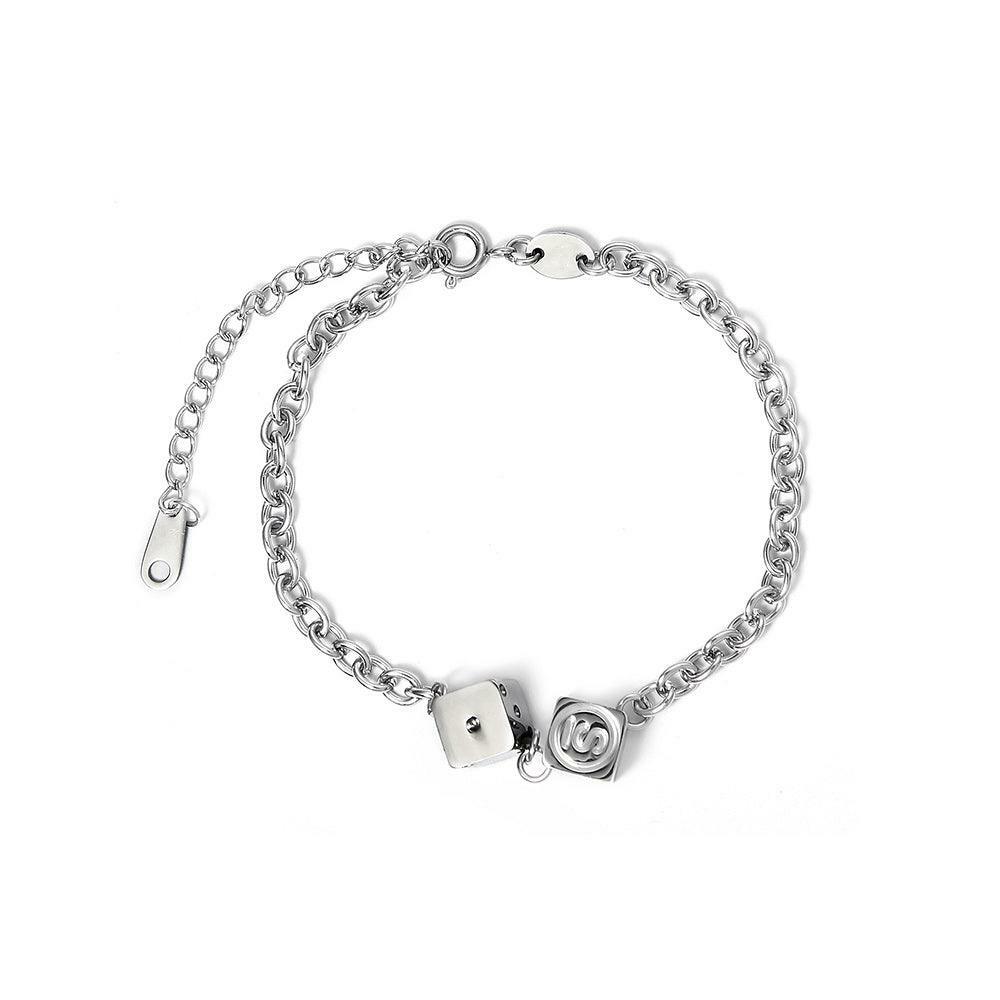 SAZ Double Dice Bracelet - Y2K Grunge, 90s Retro, Pastel Goth, Y2K Party & Club Outfits