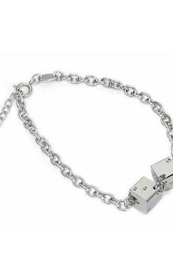 SAZ Double Dice Bracelet - Y2K Grunge, 90s Retro, Pastel Goth, Y2K Party & Club Outfits