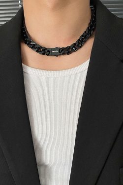 SAZ Hero Chain Necklace - Y2K Summer, 90s Grunge, Retro Style, Y2K Party, Gothic Y2K Fashion