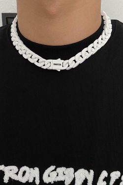 SAZ Hero Chain Necklace - Y2K Summer, 90s Grunge, Retro Style, Y2K Party, Gothic Y2K Fashion