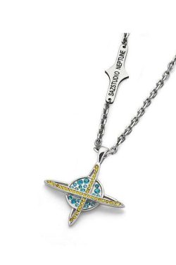 SAZ Poseidon of Neptune Necklace - Y2K Summer, 90s Grunge, Retro Style, Y2K Party, Gothic Y2