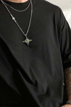 SAZ Poseidon of Neptune Necklace - Y2K Summer, 90s Grunge, Retro Style, Y2K Party, Gothic Y2