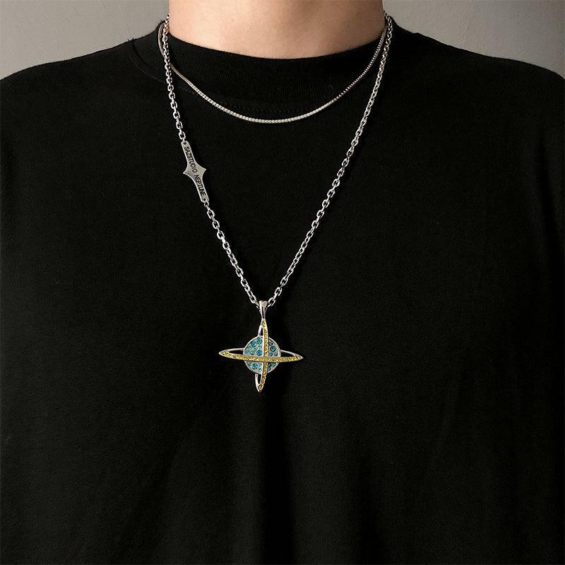 SAZ Poseidon of Neptune Necklace - Y2K Summer, 90s Grunge, Retro Style, Y2K Party, Gothic Y2