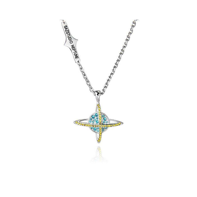 SAZ Poseidon of Neptune Necklace - Y2K Summer, 90s Grunge, Retro Style, Y2K Party, Gothic Y2