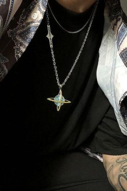 SAZ Poseidon of Neptune Necklace - Y2K Summer, 90s Grunge, Retro Style, Y2K Party, Gothic Y2