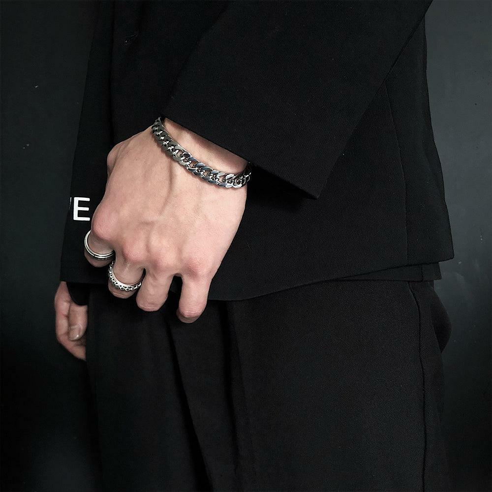 SAZ Rattlesnake Chain Bracelet - Y2K Grunge, 90s Retro, Gothic, and Pastel Goth Fashion Accessory