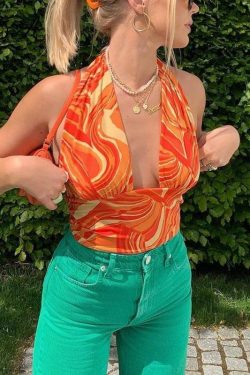 Scarlett Bohemian Crop Top - Y2K Summer Grunge, 90s Retro, Pastel Goth, Y2K Party Outfit