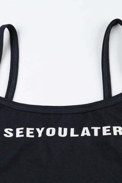 See You Later Print Short Set - Y2K Summer Grunge Outfit, 90s Fashion, Retro Style