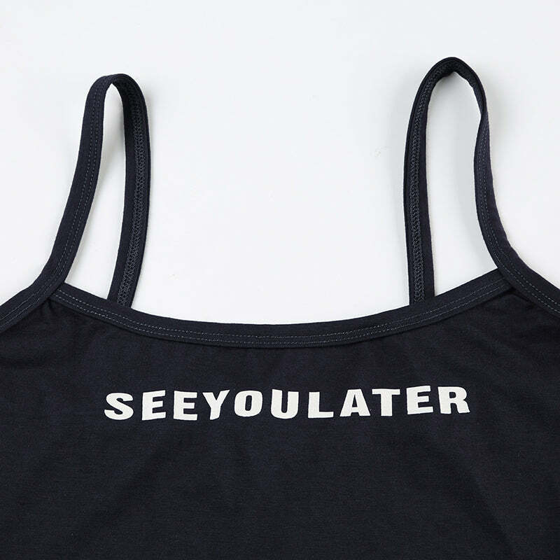 See You Later Print Short Set - Y2K Summer Grunge Outfit, 90s Fashion, Retro Style