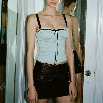 Selina Strappy Top - Y2K Summer, 90s Grunge, Retro, Pastel Goth, Y2K Party & Club Out