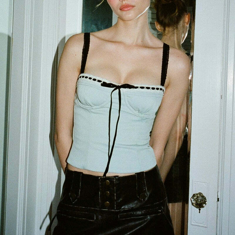 Selina Strappy Top - Y2K Summer, 90s Grunge, Retro, Pastel Goth, Y2K Party & Club Out