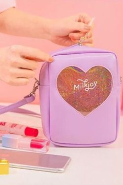 Semi-Transparent Hearty Shoulder Bags - Y2K Summer, 90s Grunge, Retro, Pastel Goth, Y2K Popstar