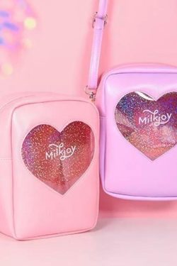 Semi-Transparent Hearty Shoulder Bags - Y2K Summer, 90s Grunge, Retro, Pastel Goth, Y2K Popstar