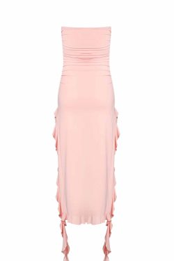Serene Strapless Ruffle Dress - Y2K Summer, 90s Fashion, Grunge, Retro, Pastel Goth Outfit