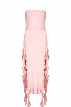 Serene Strapless Ruffle Dress - Y2K Summer, 90s Fashion, Grunge, Retro, Pastel Goth Outfit