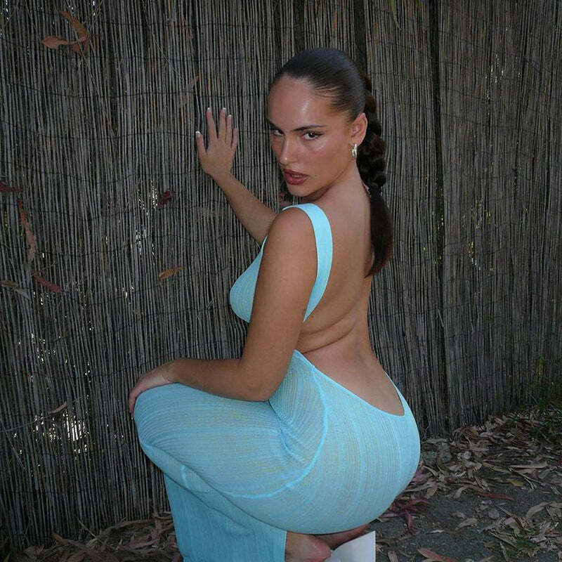 Serra Backless Dress - Y2K Summer Grunge Outfit, 90s Fashion, Retro Style, Pastel Goth