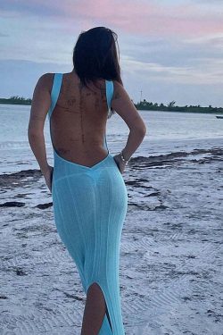 Serra Backless Dress - Y2K Summer Grunge Outfit, 90s Fashion, Retro Style, Pastel Goth