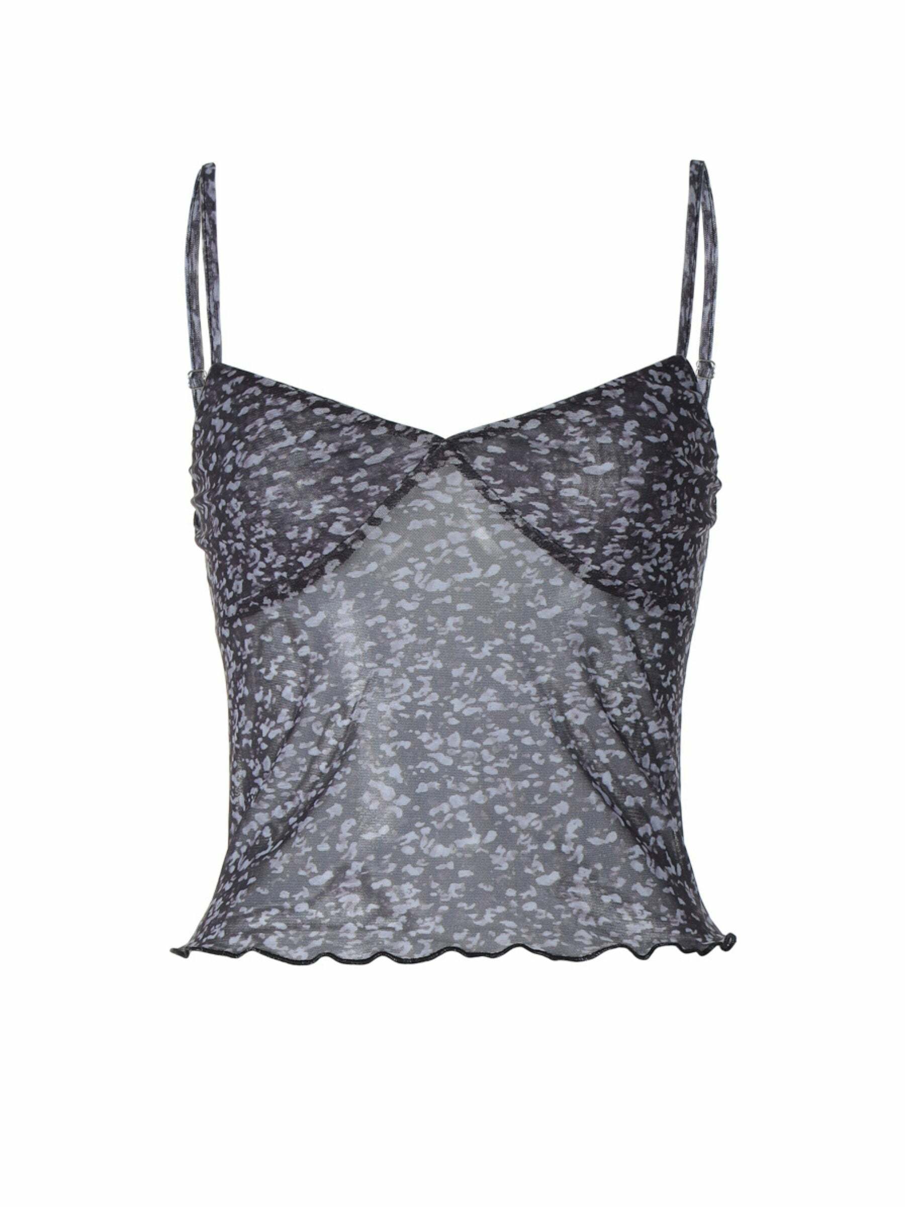 Sevyn Mesh Tank Top - Y2K Summer Grunge, 90s Retro, Pastel Goth, Y2K Party & Club Out