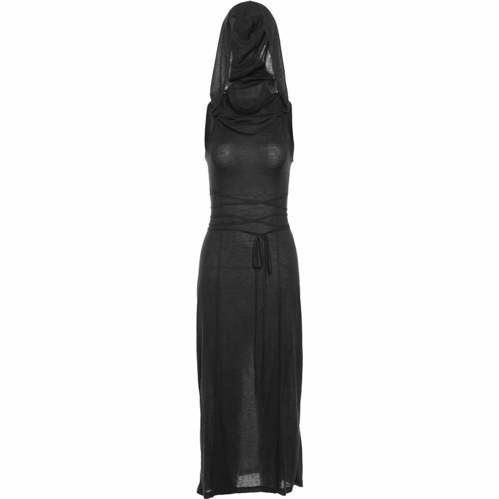 Sexy Gothic Witch Cut Out Back Slit Dress - Y2K Grunge, 90s Fashion, Retro Summer Outfit