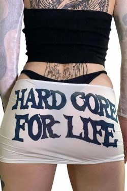 Sexy White Goth Low Rise Mini Skirt - Y2K Summer, 90s Grunge, Retro Party Outfit