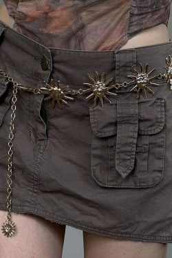Shae Sun Metal Chain Belt - Y2K Grunge, 90s Fashion, Retro Style, Gothic Y2K, Y2K Party