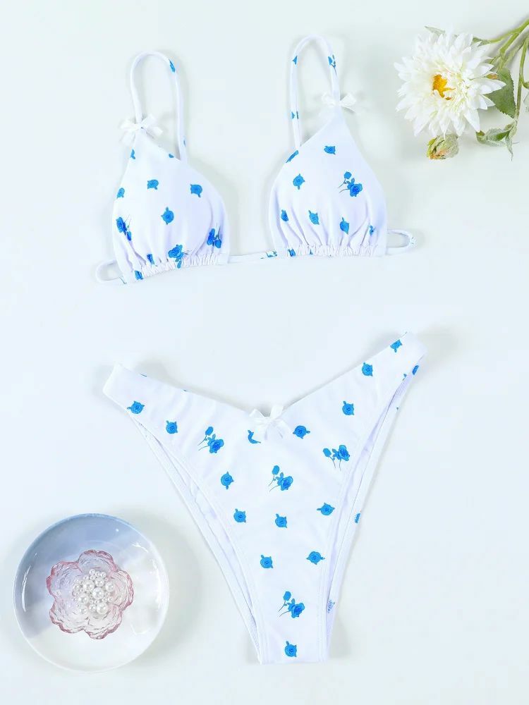 Shaina Triangle Bikini Set - Y2K Summer, 90s Grunge, Retro Beach, Pastel Goth, Y2K Party Outfit