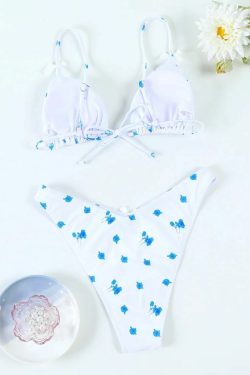 Shaina Triangle Bikini Set - Y2K Summer, 90s Grunge, Retro Beach, Pastel Goth, Y2K Party Outfit