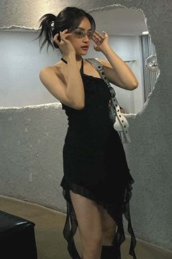Sheena Irregular Mini Dress - Y2K Summer Grunge, 90s Retro, Pastel Goth, Party & Club Outfits