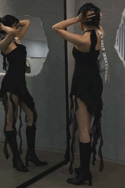 Sheena Irregular Mini Dress - Y2K Summer Grunge, 90s Retro, Pastel Goth, Party & Club Outfits