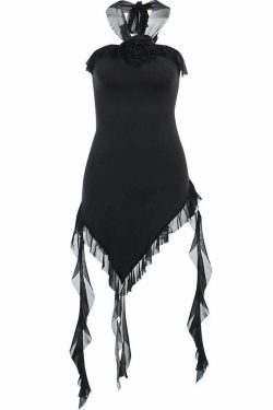 Sheena Irregular Mini Dress - Y2K Summer Grunge, 90s Retro, Pastel Goth, Party & Club Outfits