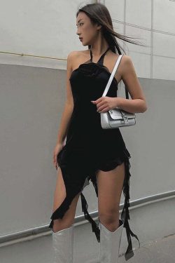Sheena Irregular Mini Dress - Y2K Summer Grunge, 90s Retro, Pastel Goth, Party & Club Outfits