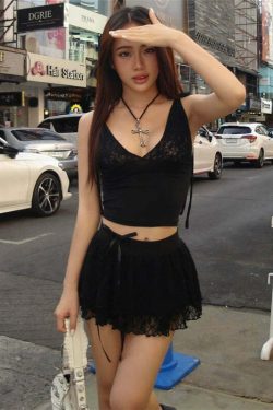 Shevy Y2K Skirt Set - 90s Grunge Summer Outfit, Retro Y2K Fashion, Pastel Goth, Y2K