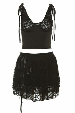 Shevy Y2K Skirt Set - 90s Grunge Summer Outfit, Retro Y2K Fashion, Pastel Goth, Y2K