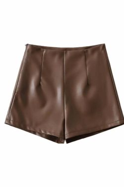 Siena Faux Leather Shorts - Y2K Summer, 90s Grunge, Retro Style, Y2K Party & Club Outfits