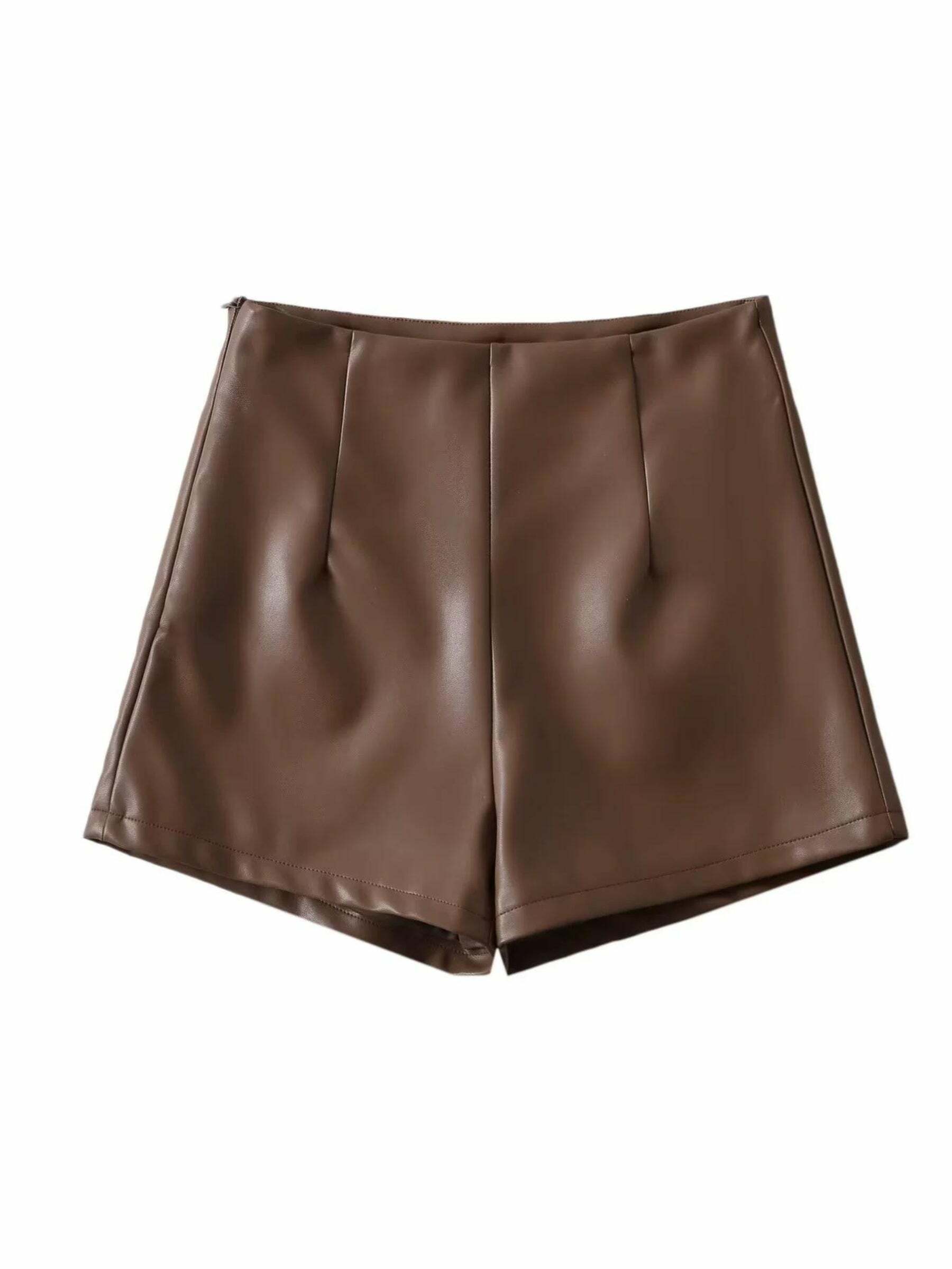 Siena Faux Leather Shorts - Y2K Summer, 90s Grunge, Retro Style, Y2K Party & Club Outfits