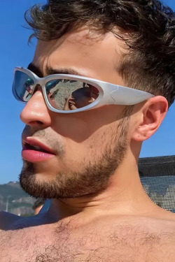 Silver Y2K Sunglasses - Retro 90s Grunge, Y2K Party, Club, and Summer Outfits Accessory