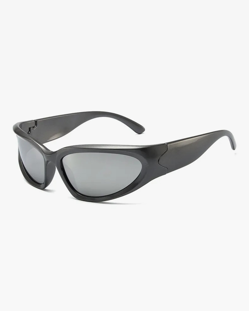Silver Y2K Sunglasses - Retro 90s Grunge, Y2K Party, Club, and Summer Outfits Accessory