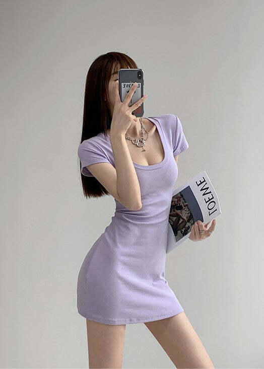 Simply Me Y2K Mini Dress - 90s Grunge, Retro Summer Outfit, Pastel Goth, Baby Tees, Y2K Fashion