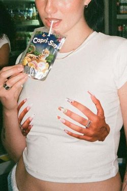 Sitara Hands Print T-Shirt - Y2K Summer Grunge, 90s Retro, Baby Tees, Y2K Club & Party Out