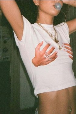 Sitara Hands Print T-Shirt - Y2K Summer Grunge, 90s Retro, Baby Tees, Y2K Club & Party Out