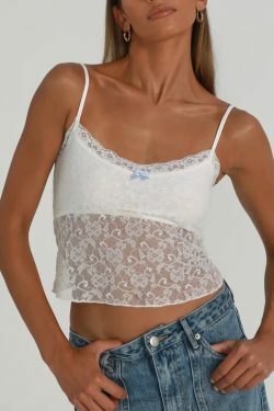 Skarlette Lace Top - Y2K Summer Grunge, 90s Retro, Pastel Goth, Y2K Party & Club Outfits