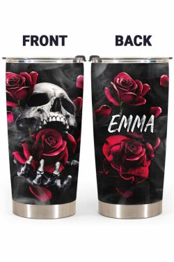 Skull Rose Custom 20oz Tumblers - Perfect for Y2K, 90s Grunge, Retro, and Pastel Goth Outfits