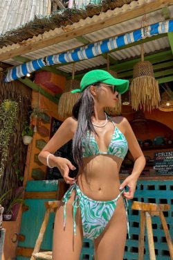 Slvia Three Piece Bikini Set - Y2K Summer Grunge, 90s Retro, Pastel Goth, Y2K Party Outfit