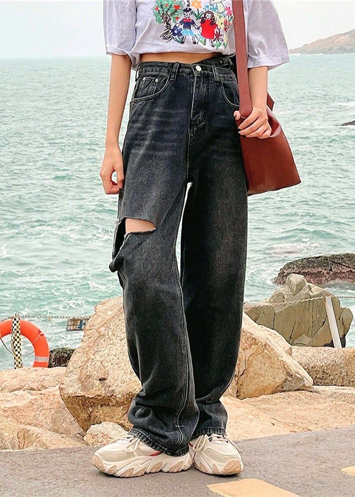 So Ripped! Y2K Grunge Loose Jeans - 90s Fashion, Retro Style, Summer Y2K Outfits