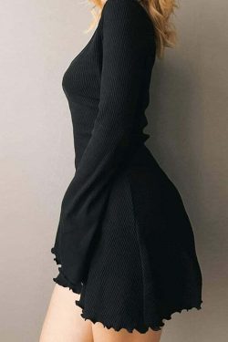 Soft Girl Y2K Flared A-line Dress - 90s Grunge, Retro Summer, Pastel Goth, Party Outfit