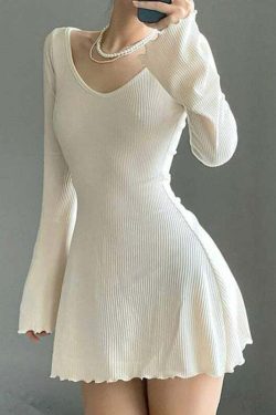 Soft Girl Y2K Flared A-line Dress - 90s Grunge, Retro Summer, Pastel Goth, Party Outfit