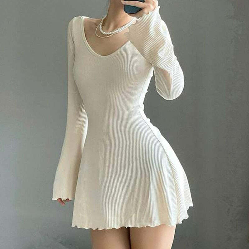 Soft Girl Y2K Flared A-line Dress - 90s Grunge, Retro Summer, Pastel Goth, Party Outfit