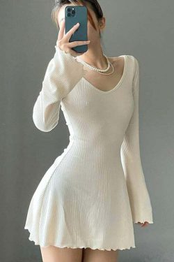 Soft Girl Y2K Flared A-line Dress - 90s Grunge, Retro Summer, Pastel Goth, Party Outfit