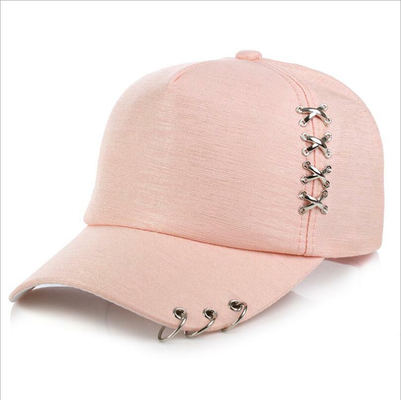 Soft Pink Snapback Baseball Hat - Y2K Grunge, 90s Fashion, Retro Style, Pastel Goth Accessory